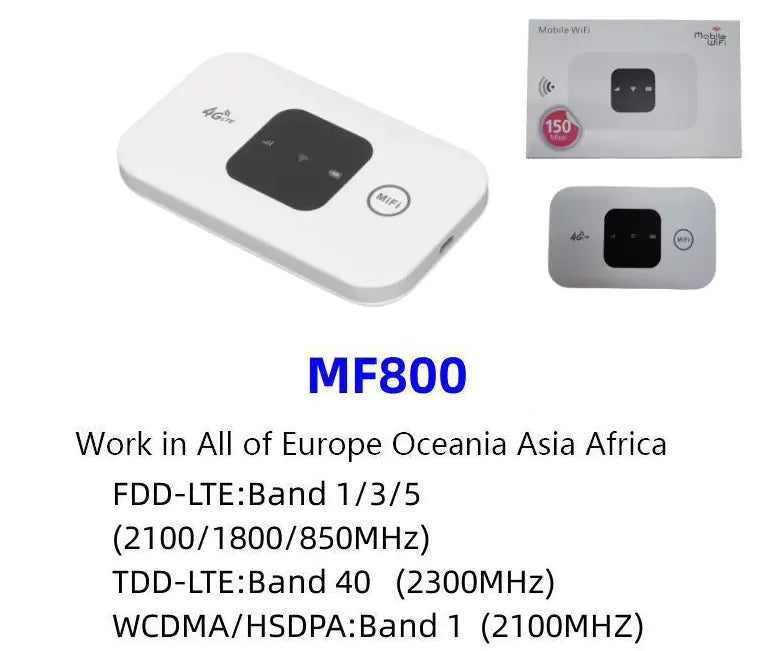 MF800 Portable Car WiFi Router with Battery (4G)