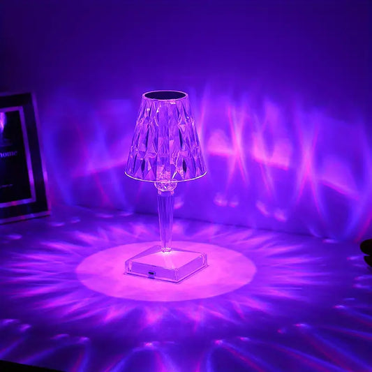 16 Color RGB Touch Control Crystal Night Light Lamp