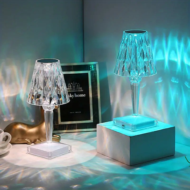 16 Color RGB Touch Control Crystal Night Light Lamp