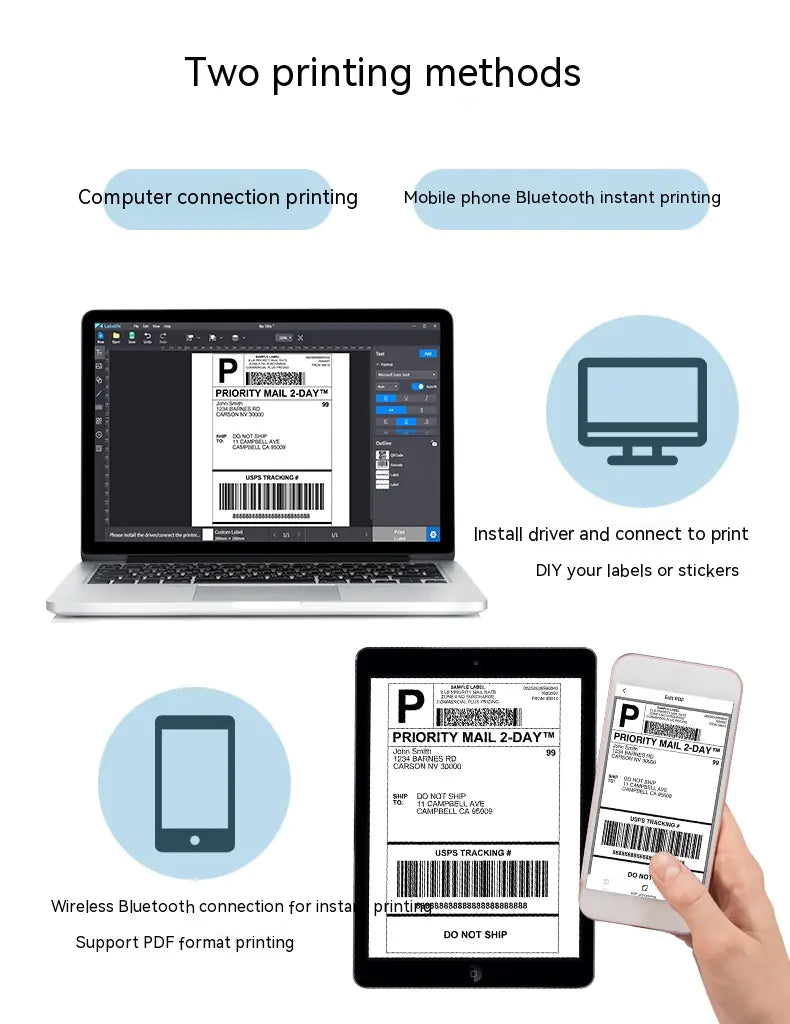 Bluetooth Thermal Label Printer