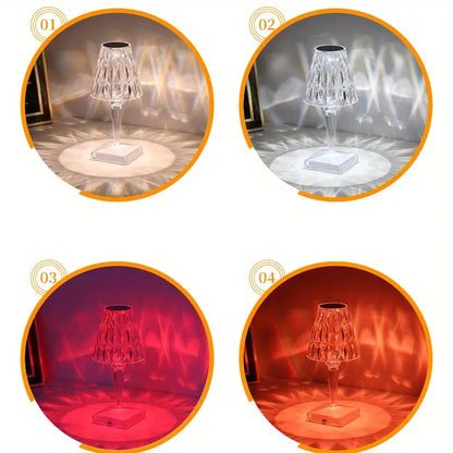 16 Color RGB Touch Control Crystal Night Light Lamp