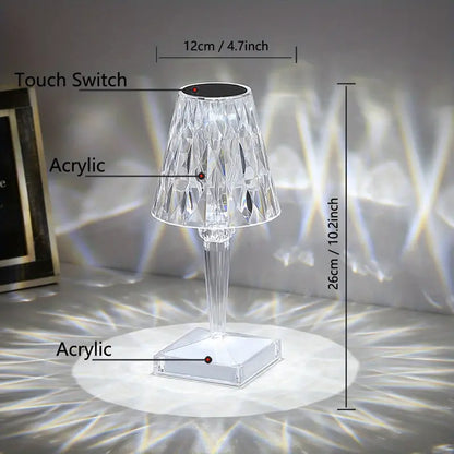 16 Color RGB Touch Control Crystal Night Light Lamp